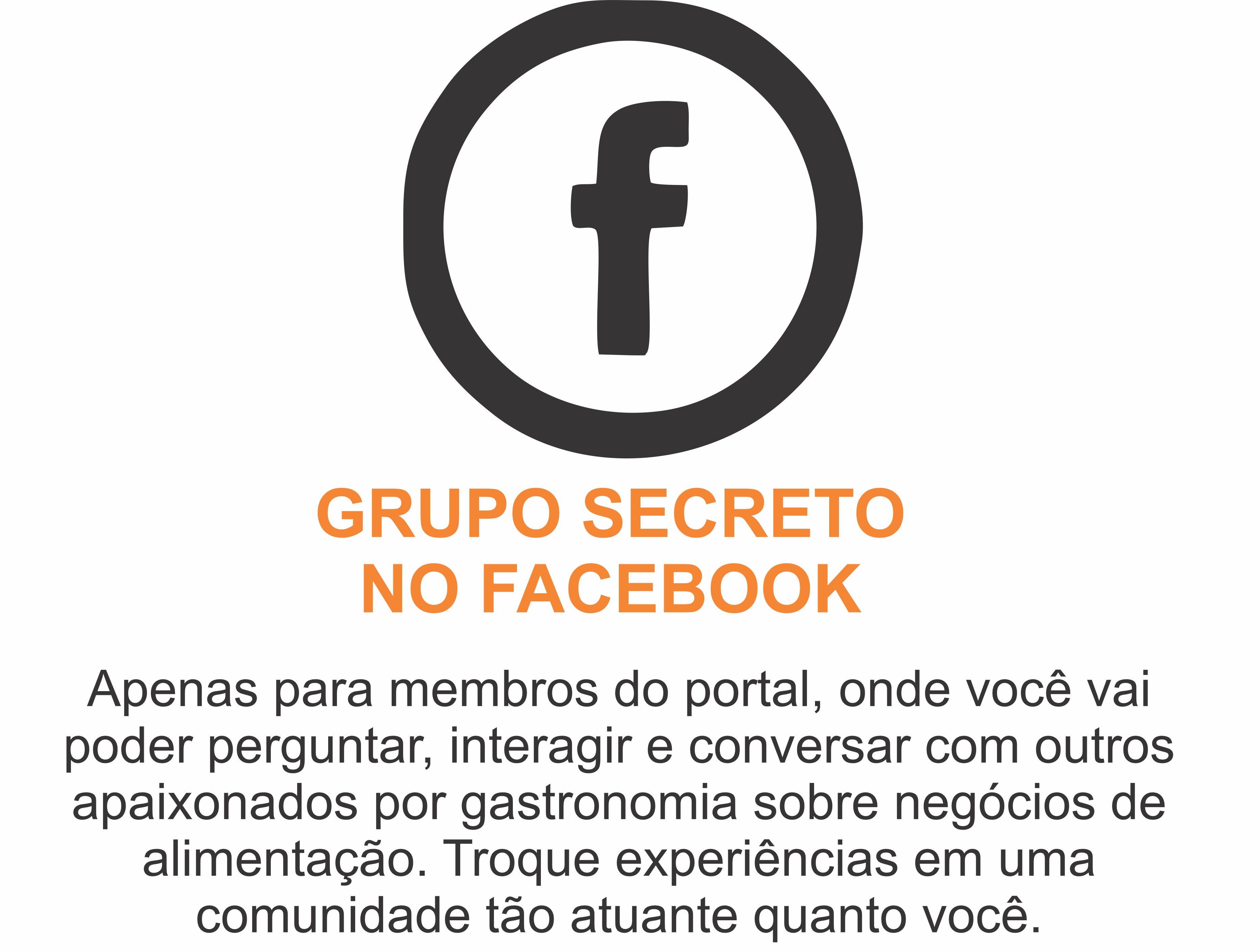 Gestão de gastronomia - facebook secreto