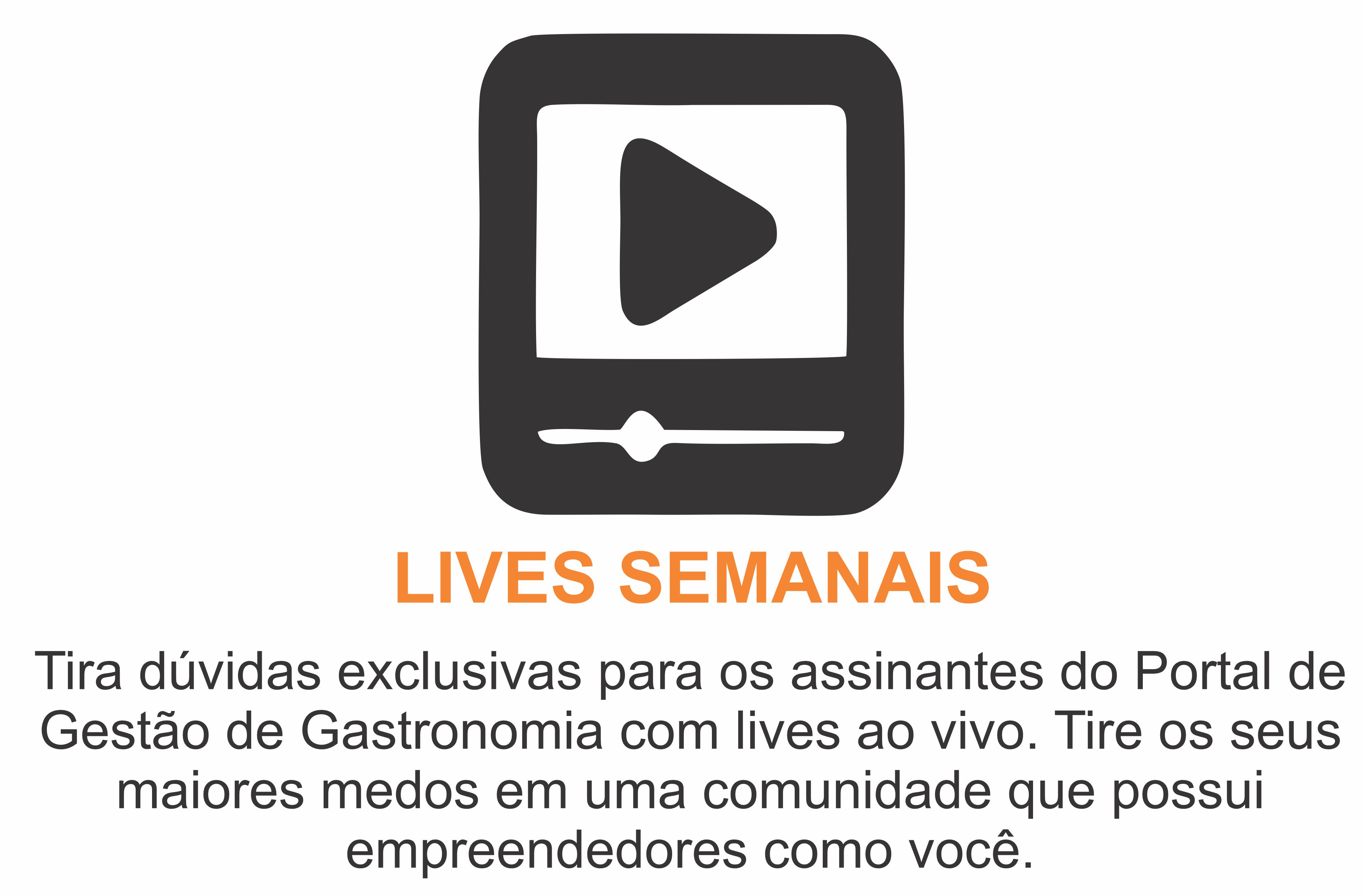 Gestão de gastronomia - lives